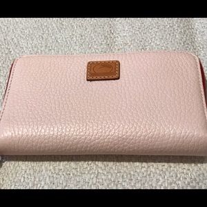 Dooney & Bourke Leather Zip-Around Wallet - Blush